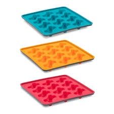 Messy Mutts - moule en silicone pour gâteries - 12 os, Colour: Orange