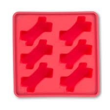 Messy Mutts - moule en silicone pour gâteries - 6 os, Colour: Rouge