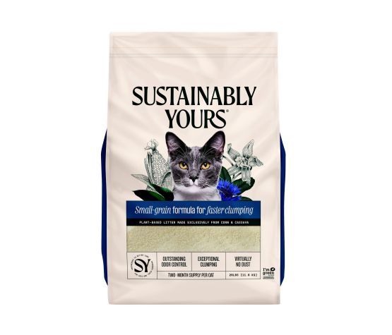 Sustainably Yours- Litière "a grains fin" Agglomération Plus Rapide (multi-cat Plus), format: 26lbs