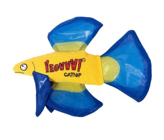 Ducky World - Catnip Toy - Betta Fish, Colour: bleu