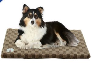 Ruff Love - lit rectangle brun quadrillé