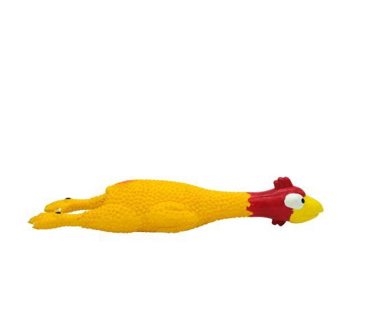 Bud'z – Latex Toy with “Squeaker” for Dogs – Yellow Chicken, Amimal: Poulet, Size: 9.4''