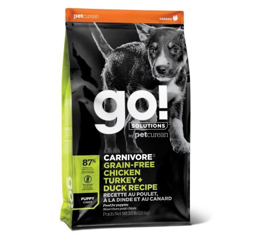 Go! - Grain-Free Carnivore for Puppies Chicken, Turkey and Duck, format: 12lbs
