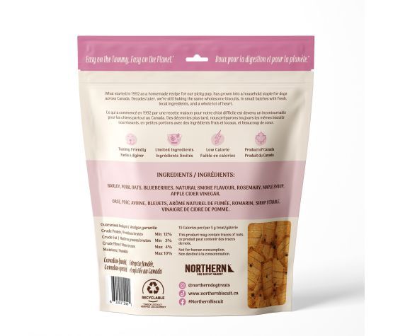 Northern - Classic - Biscuits Sans Blé Pour Chien, Bacon &amp; Bleuets 500gr