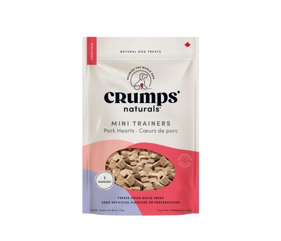 Crumps' - Naturals, Mini Training Bites for Dogs, Freeze-Dried Pork Hearts, format: 115g