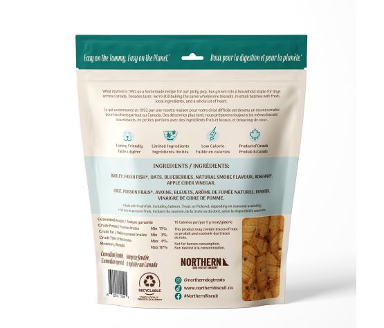 Northern - Classic - Biscuits Sans Blé Pour Chien, Truite &amp; Bleuets 500gr