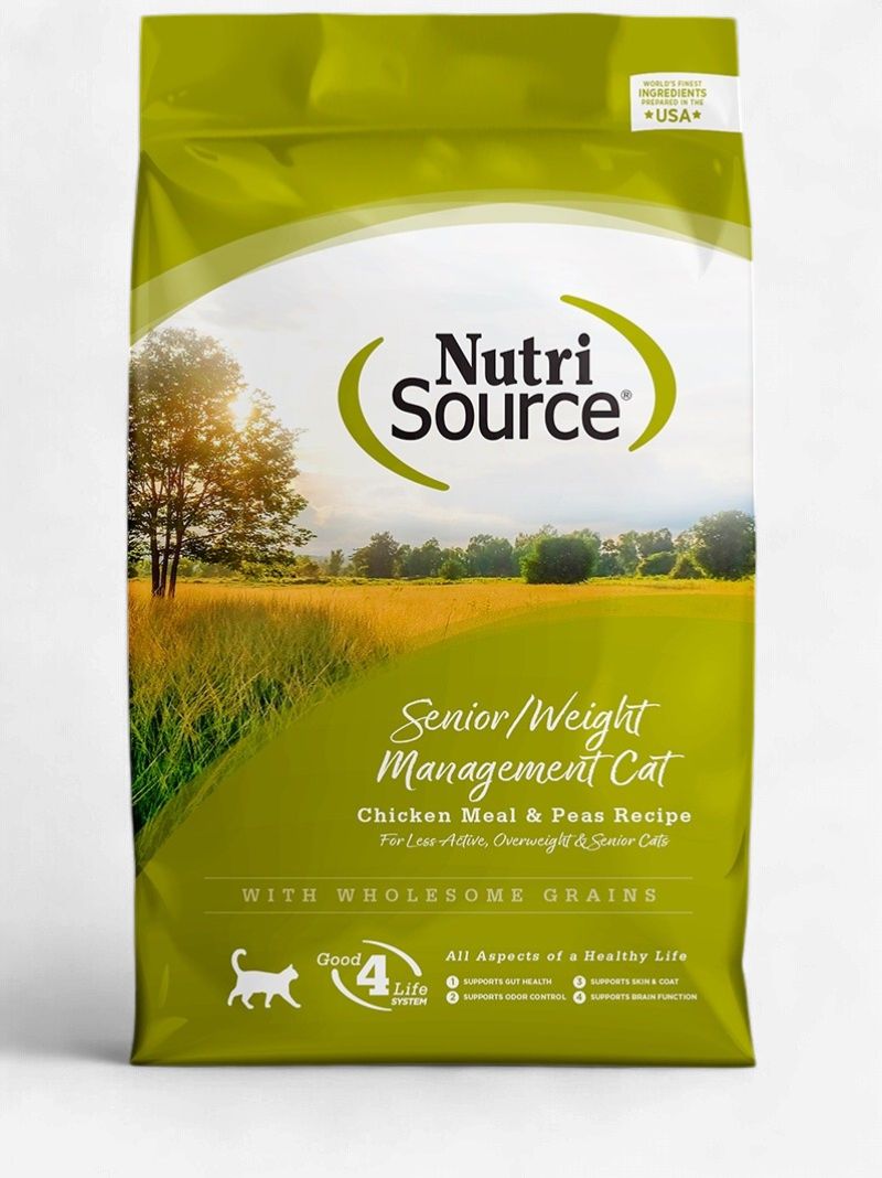 NutriSource-Recette pour chat senior et gestion du poids, format: 4lbs