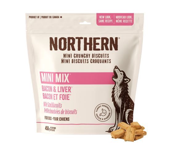 Northern Mini Mix - Biscuits Sans Blé Pour Chien, Bacon + Foie 450gr