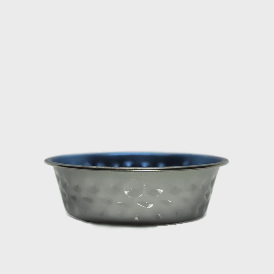 Baxter &amp; Bella - Nourish Bowls - hammered stainless steel, Colour: Bleu, format: 32oz