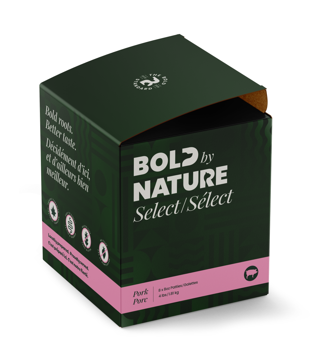 Bold By Nature-Select Pork for Dogs Raw Food, format: 4lbs
