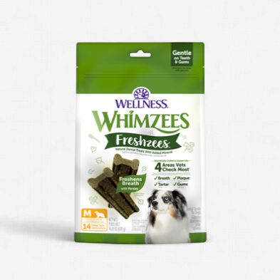 Whimzees par Wellness- Freshzees  gâterie naturelle a macher pour chien végétal forme d'os