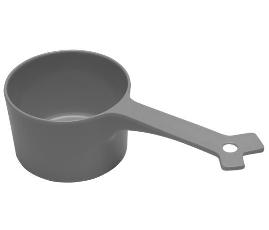 Messy Mutts - pelle à nourriture, grise avec indicateur, 1 tasse