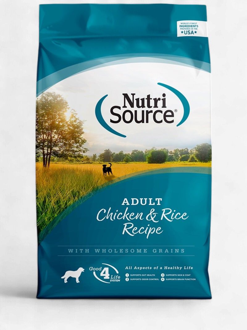 NutriSource-Recette de poulet et de riz pour chien adulte, format: 1.81kg