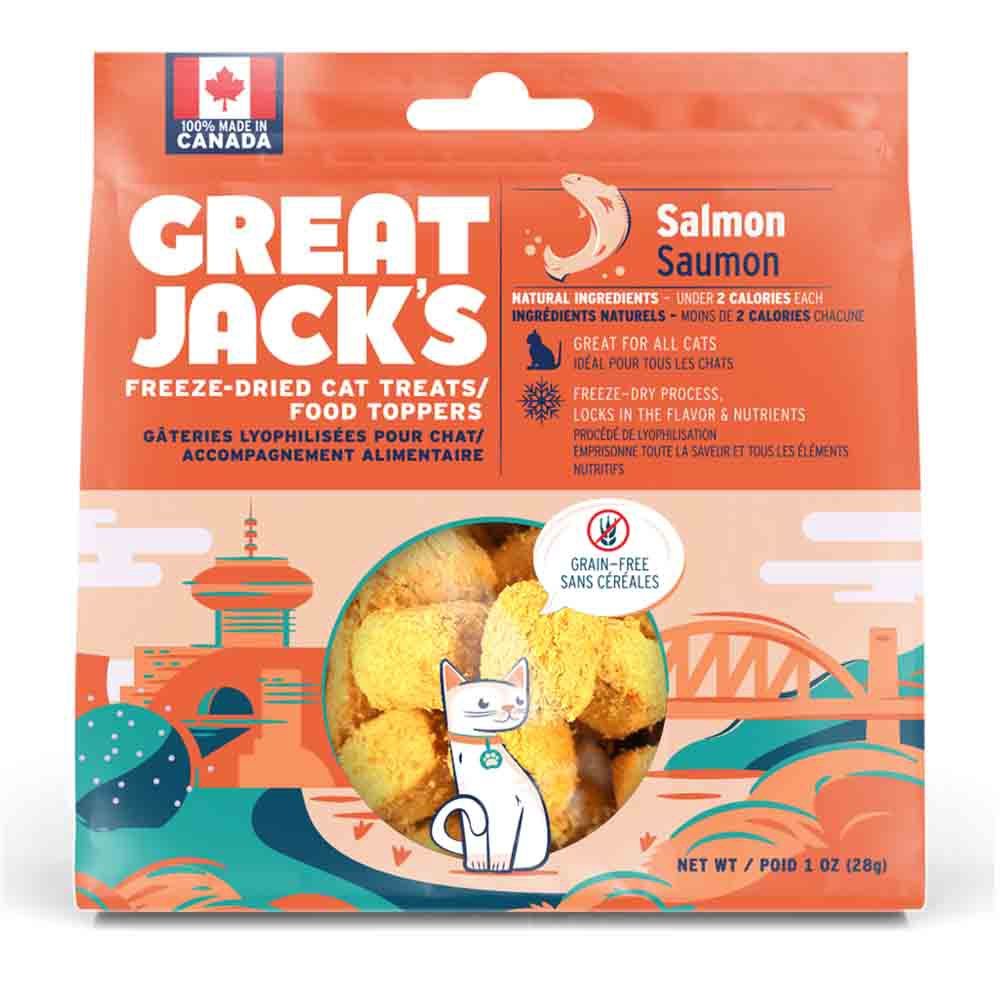 Great Jacks - Freeze-Dried Salmon Single Ingredient for Cats 28g, format: 28gr