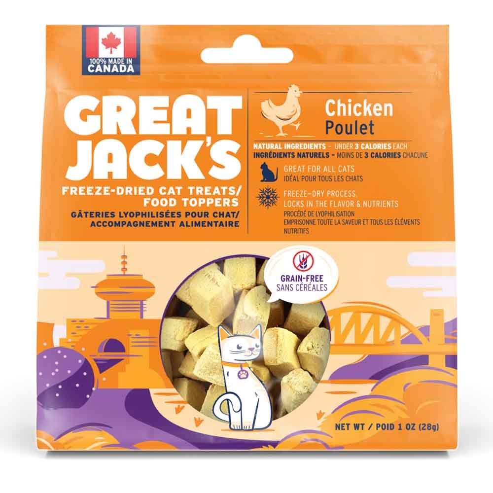 Great Jacks - Single Ingredient Dehydrated Chicken 28g for Cats, format: 28gr
