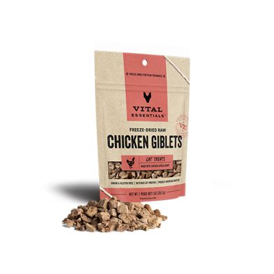 Vital Essentials - Lyophilisé pour chat poulet Giblets, format: 1oz