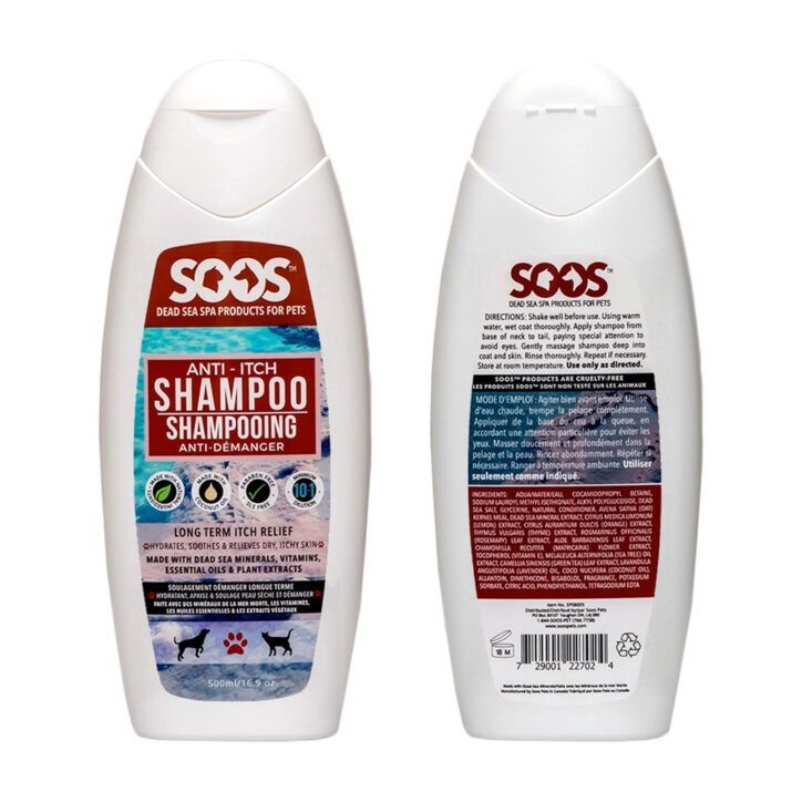 SOOS Pets - shampooing anti-démangeaisons - 500ml