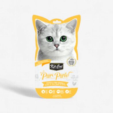 Kit Cat - Purr Purées, cat tube 4 tubes of 15g per pack