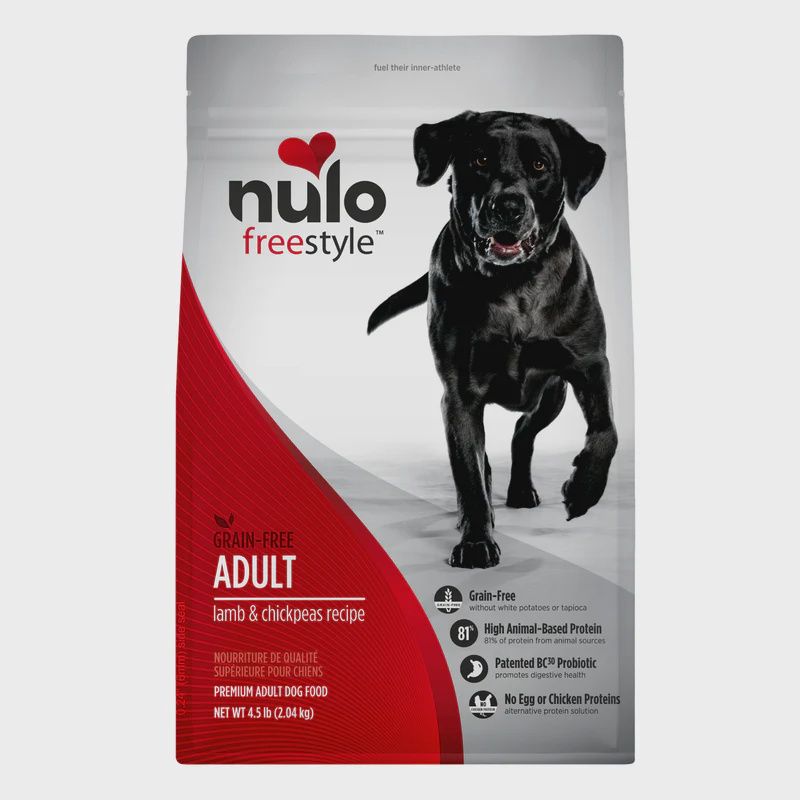 Nulo- Freestyle nourriture a chien haute en proteine Agneau et pois chiche, format: 4.5lbs
