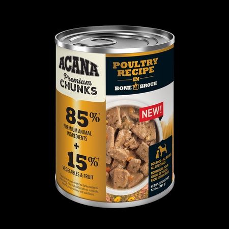 Acana - Wet Dog Foods 363g, ingrédients: Recette au poulet avec bouillon d’os