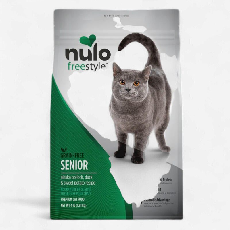 Nulo- Freestyle nourriture Chat sénior goberge, canard et patate douce