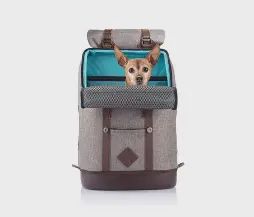 Kurgo - Sac de transport K9 Rucksack gris chiné