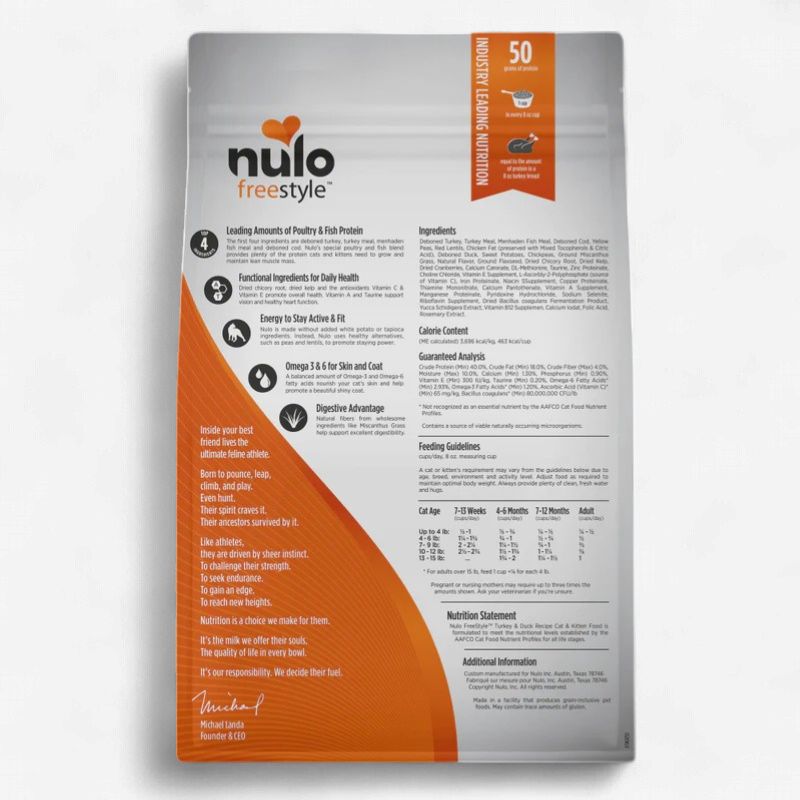 Nulo- Freestyle nourriture Chat &amp; chaton dinde &amp; canard