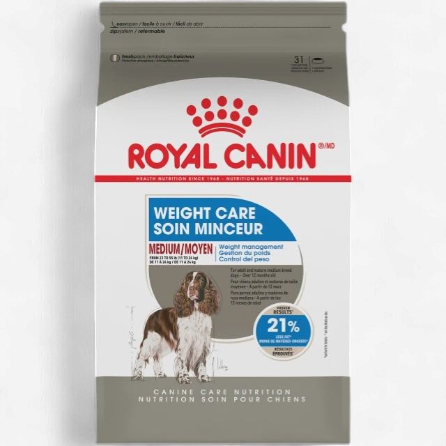 Royal Canin- Soins minceur pour race moyenne 30lbs