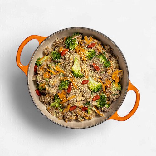 Tom &amp; Sawyer - Repas surgelés de bœuf et brocoli cuits doucement pour chiens - 1LB