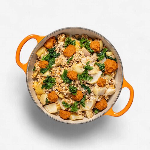 Tom&amp;Sawyer - Ragoût de porc classique - Repas surgelés pour chiens cuits doucement