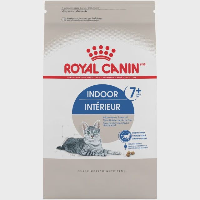 Royal Canin- Chat D'intérieur adulte 7 et +, format: 13lbs