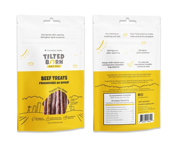 Tilted Barn- Gâterie pour chien au Boeuf baton  100gr