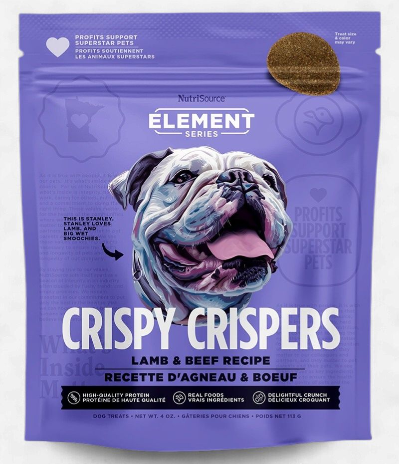 NutriSource - Crispy Crispers - gâteries croustilles  4oz, ingrédients: Agneau &amp; boeuf