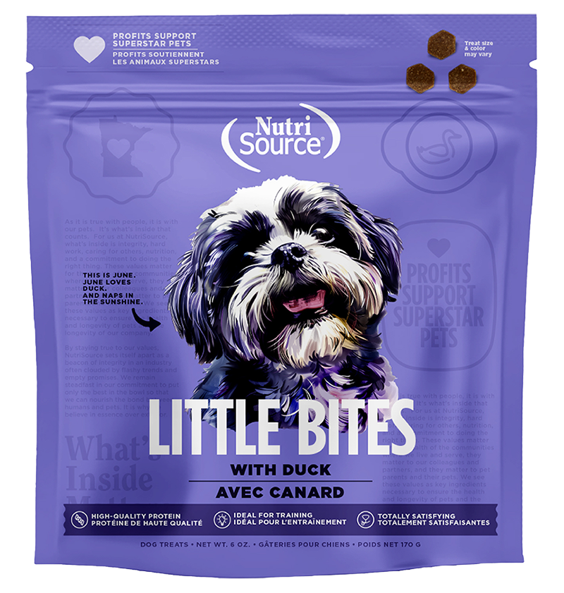 NutriSource - Gâterie petites bouchées , Little Bites, ingrédients: Canard