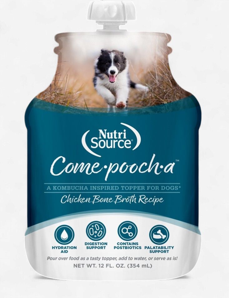 NutriSource - Bouillon d'os ''Come-pooch-a'' 354ml, ingrédients: Poulet