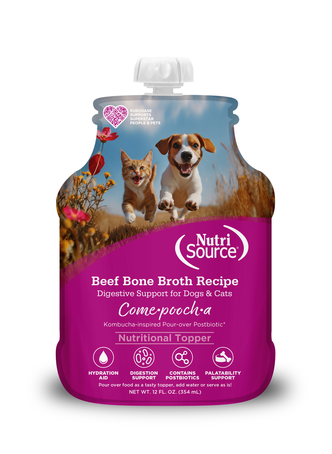 NutriSource - Bouillon d'os ''Come-pooch-a'' 354ml
