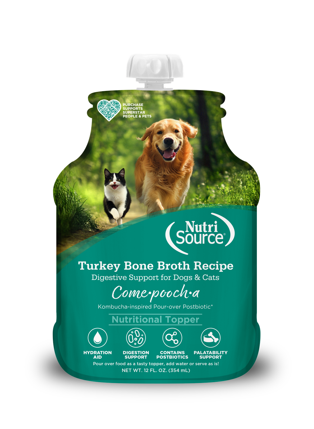NutriSource - Bouillon d'os ''Come-pooch-a'' 354ml