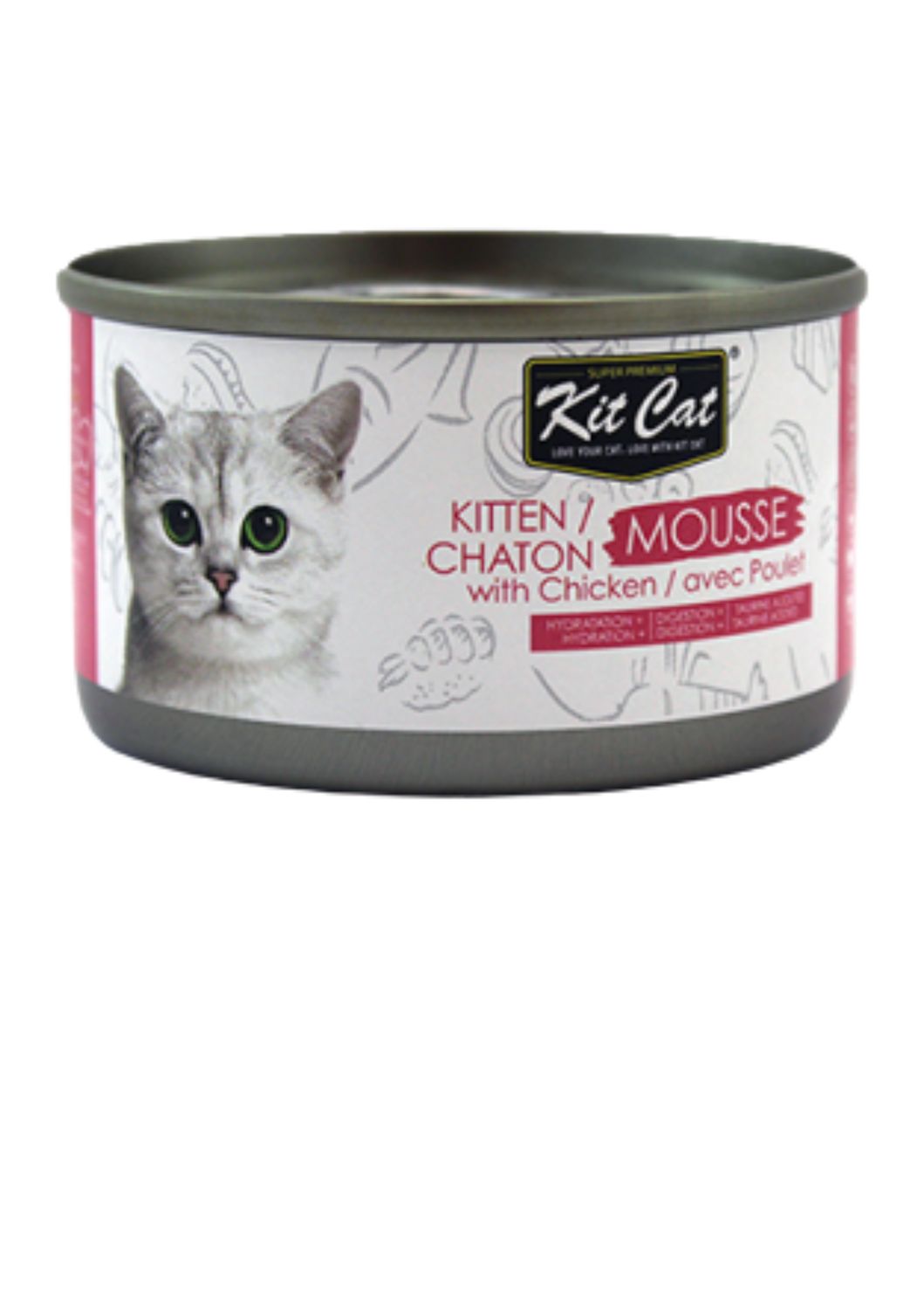 Kit Cat - Wet Food, Kitten, Chicken, 70gm