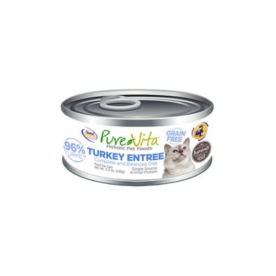 PureVita- Conserve pour chat a ingrédients limités, saveur: Dinde