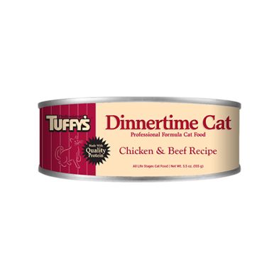 Professional Tuffy's - Conserve pâté, Dinnertime 5.5oz, ingrédients: Poulet &amp; Boeuf