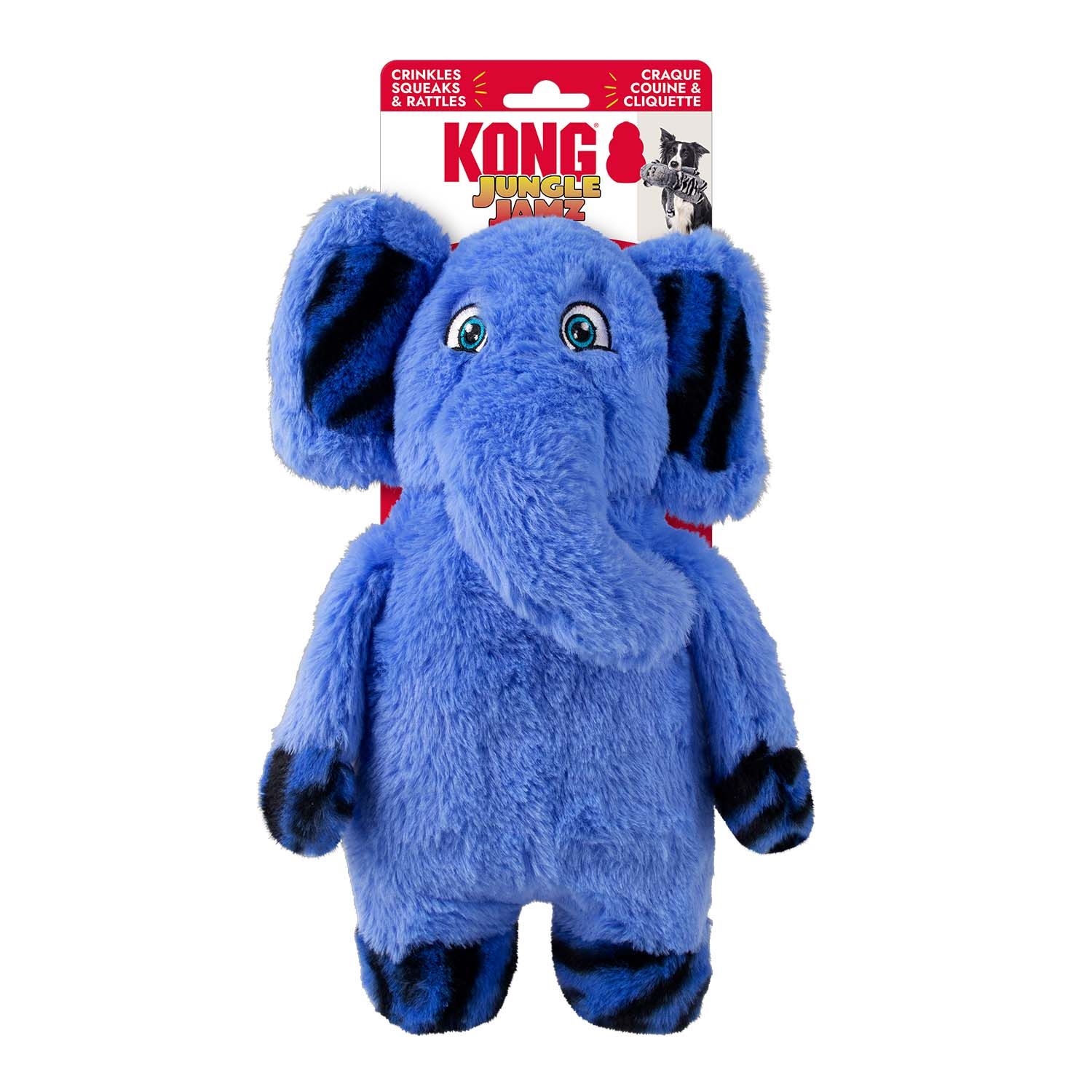 Kong - Jungle Jamz, Medium/Large Plush, types: Éléphant