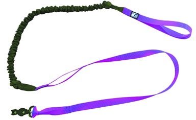 Le Chien Blanc - laisse Bungee BST (Bikejoring, Skijoring, Trekking) avec attache rapide, couleur: mauve