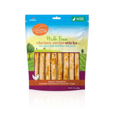 Canine Naturals - Chicken Hide-Free Chew Treat 5-inch, format: paquet de 40 unitées