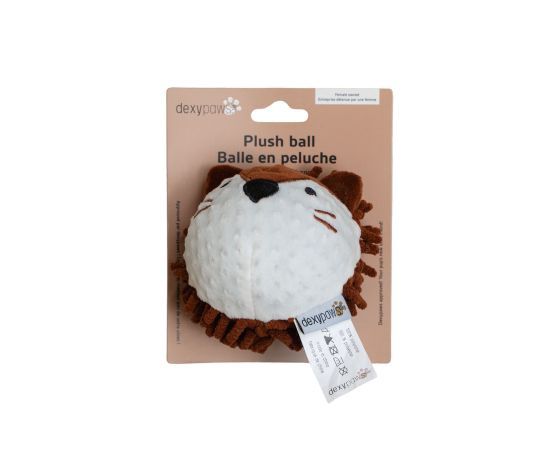 Dexypaws Plush Toy with Integrated Ball for Dogs, Amimal: Hérison