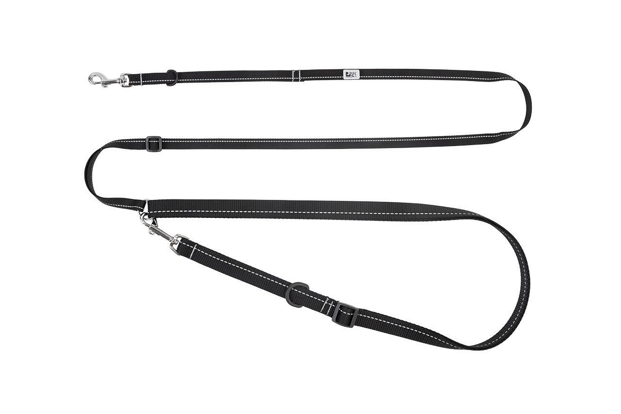 RcPets - Laisse active de base 1/2'' x 8'', multi-fonction, couleur: Noir