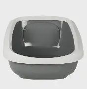 Savic - Bac à litière avec rebors gris