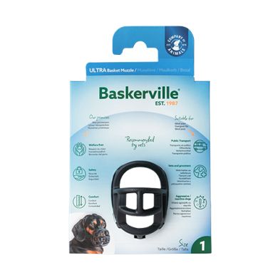 Company of Animals - Black Basket Style Muzzle, taille: #1