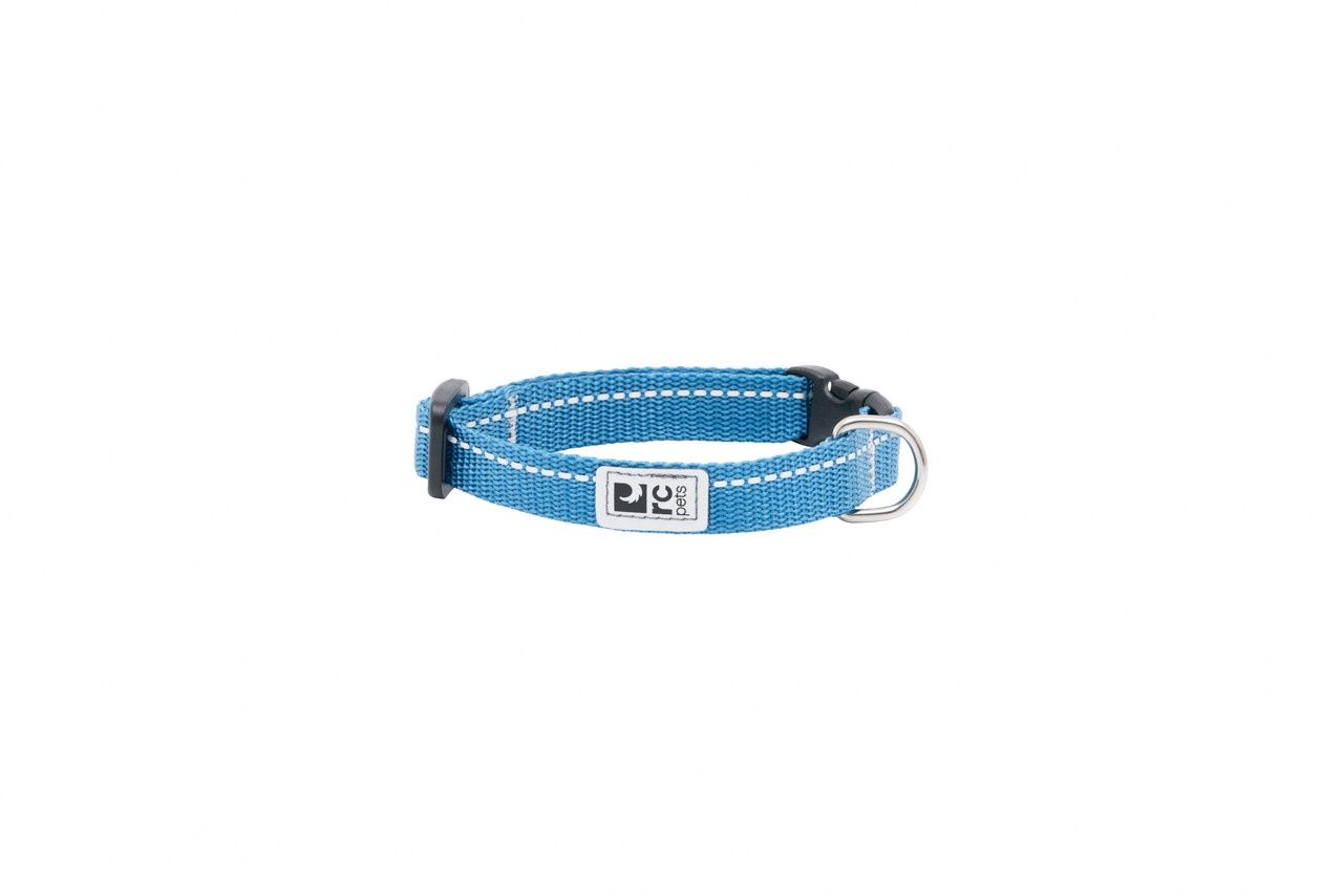 RCPets - Petite Patrouille, Collier pour chien couleurs de base 1/2'', ajustable, couleur: Turquoise foncé, taille: Très petit