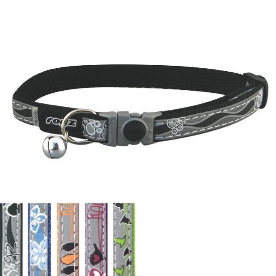Kong, Rogz - Collier a chat Réflectif a motif, ajustable jusqu'à 13''