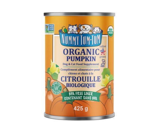 Nummy Tum-tum- Complément alimentaire pour chien et chat biologique 425gr, ingrédients: Citrouille